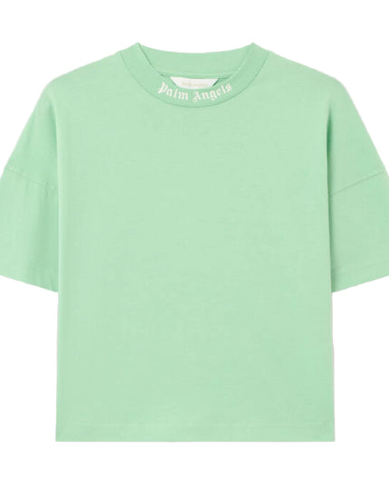 kids atelier Palms Angels Green Overlogo Crewneck T-Shirt