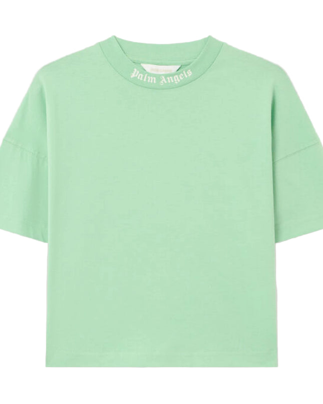 kids atelier Palms Angels Green Overlogo Crewneck T-Shirt
