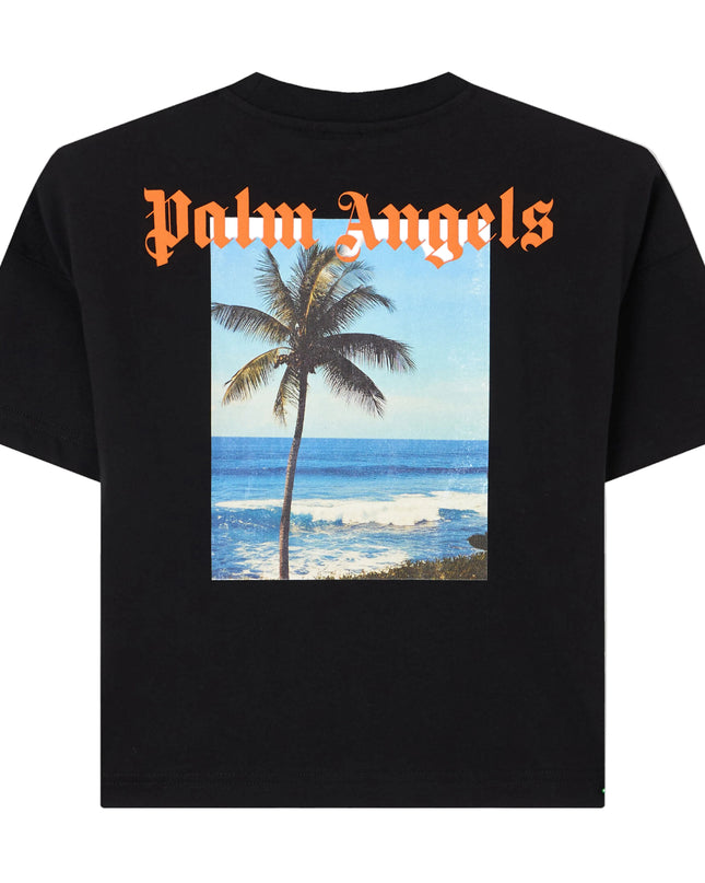 Kids atelier Palms Angels Black Since 2015 Over T-shirt