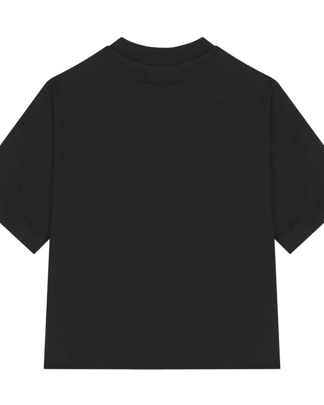 kids atelier palms angels Black Teddy Bear Logo T-Shirt