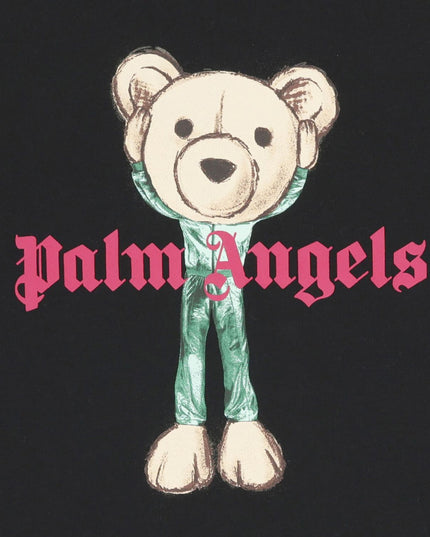 kids atelier palms angels Black Teddy Bear Logo T-Shirt