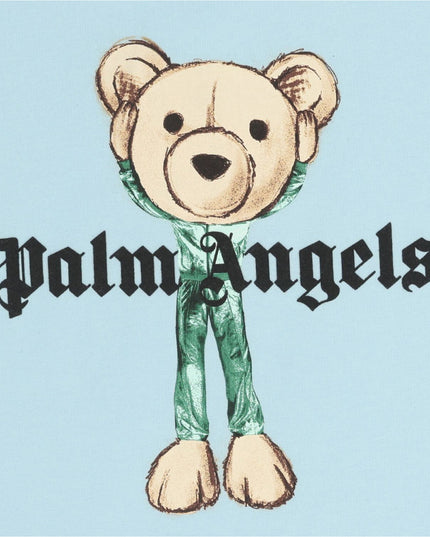 kids atelier palms angels Baby Blue Teddy Bear Logo T-Shirt