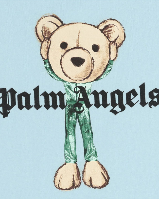 kids atelier palms angels Baby Blue Teddy Bear Logo T-Shirt