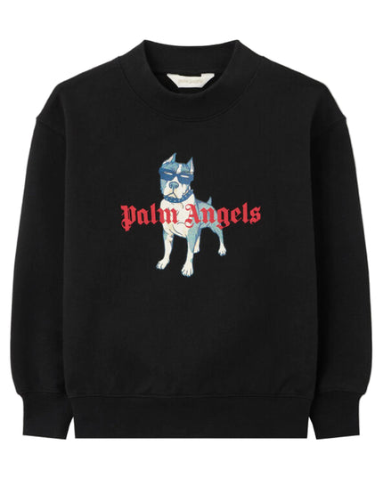 kids atelier palms angels Black Palm Dog Graphic Sweatshirt