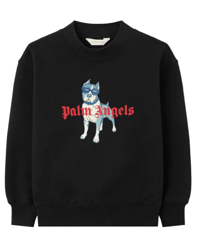 kids atelier palms angels Black Palm Dog Graphic Sweatshirt