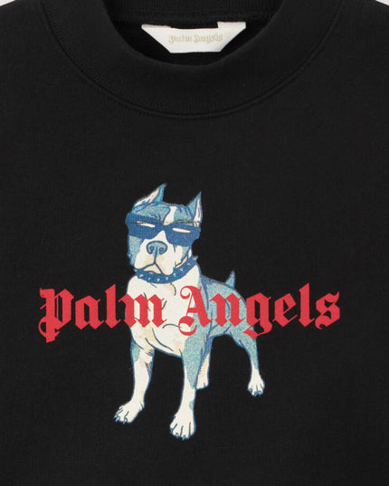 kids atelier palms angels Black Palm Dog Graphic Sweatshirt