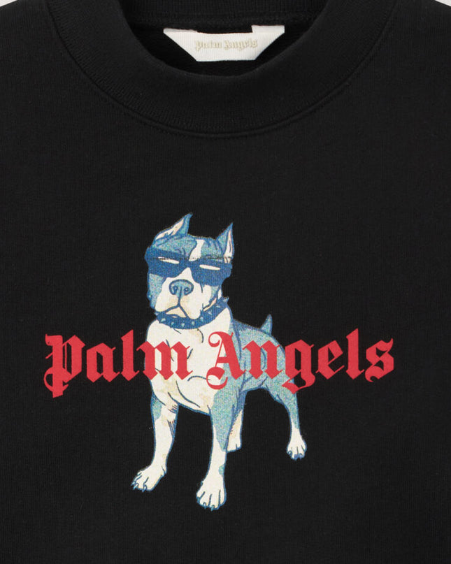 kids atelier palms angels Black Palm Dog Graphic Sweatshirt