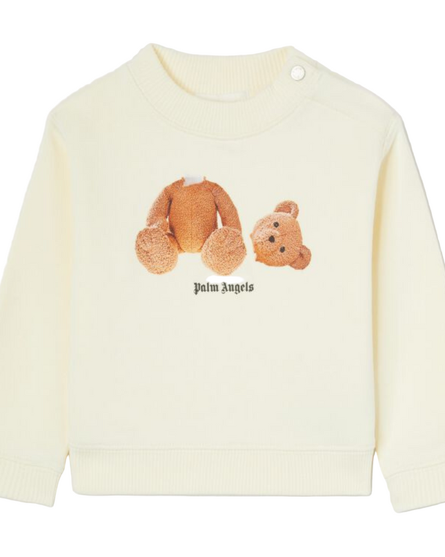 Kids Atelier-Palm Angels-Bear Crew Long Sleeve T-Shirt