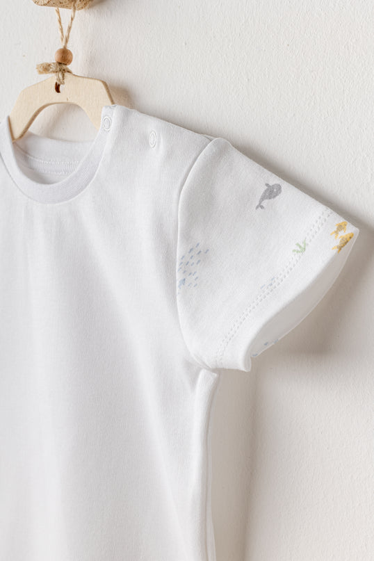 Blue Ocean Muslin Jumpsuit Set