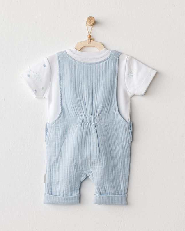 Blue Ocean Muslin Jumpsuit Set