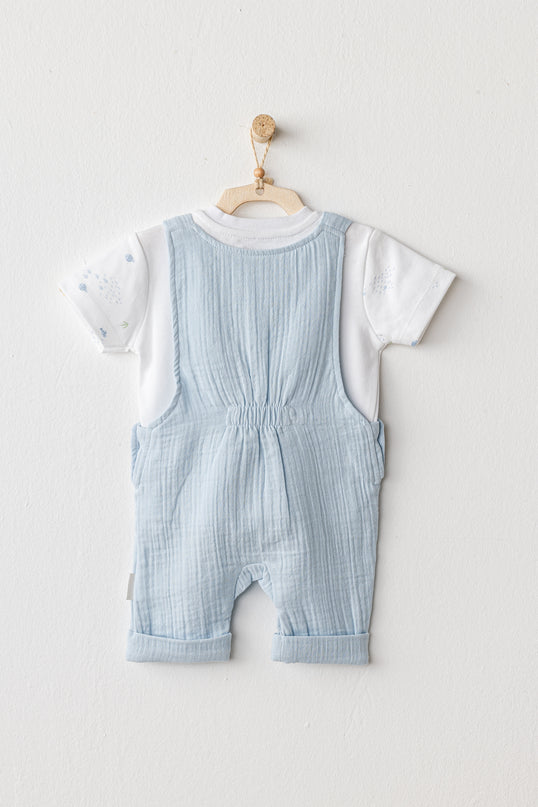 Blue Ocean Muslin Jumpsuit Set
