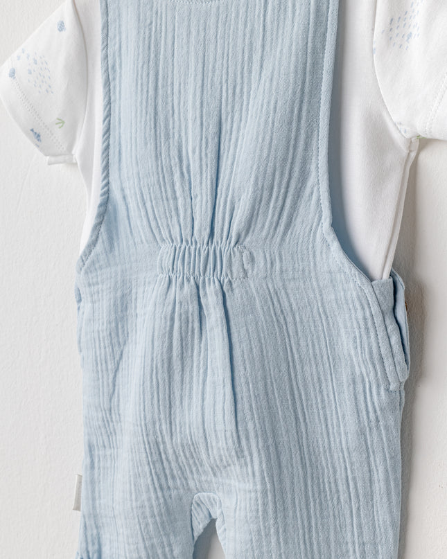 Blue Ocean Muslin Jumpsuit Set