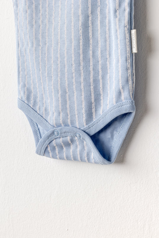 Beige and Blue Dino Bodysuits
