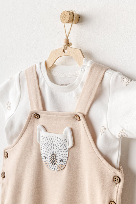 Beige Koala Jumpsuit Set