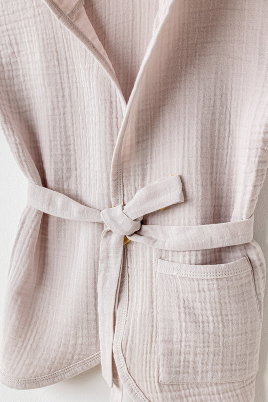Beige Muslin Home Bathrobe