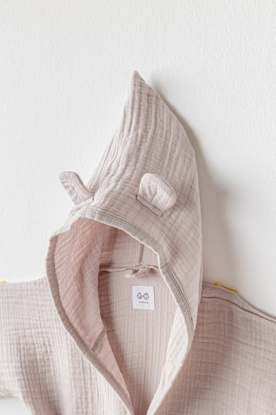 Beige Muslin Home Bathrobe
