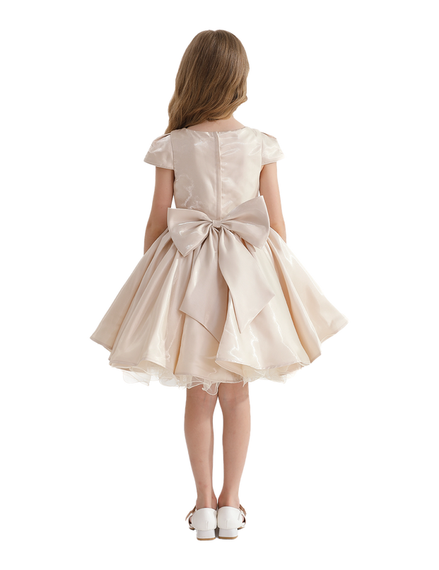Champagne Bow Short Solera Dress