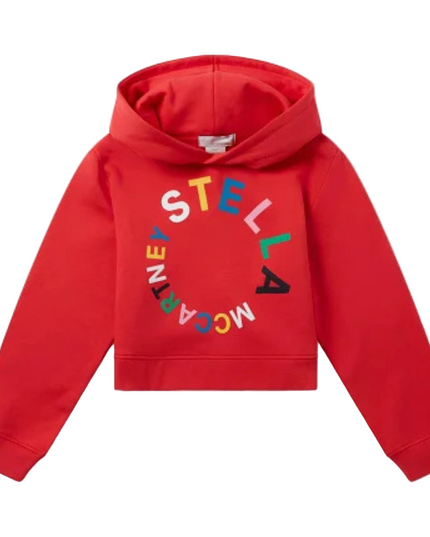 Kids Atelier-Stella McCartney-Red Logo Hooded Top