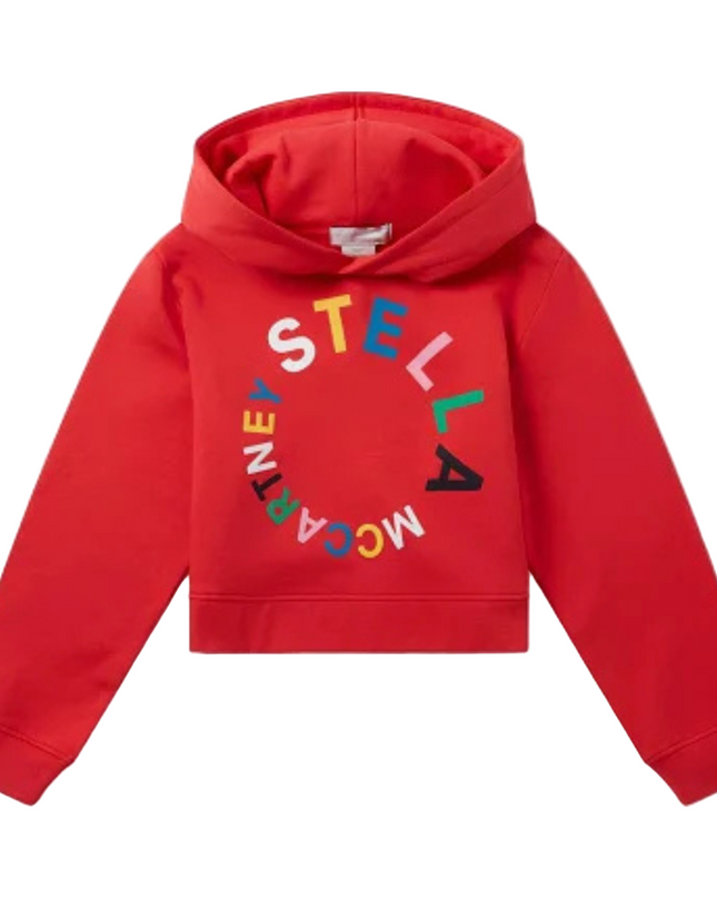 Kids Atelier-Stella McCartney-Red Logo Hooded Top
