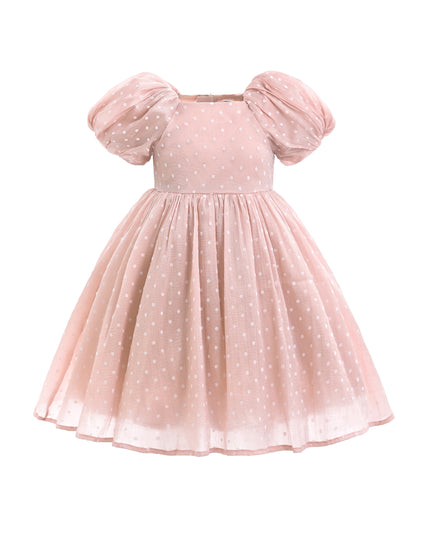 Pink Polka Dot Empire Dress