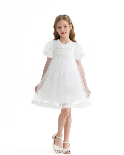 White Lace Lined Bailey Dress