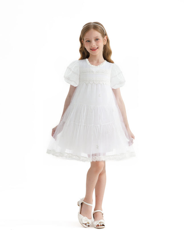 White Lace Lined Bailey Dress