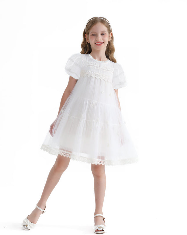White Lace Lined Bailey Dress
