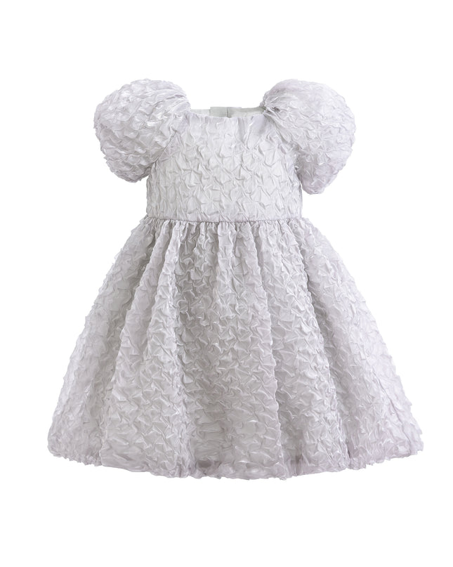 Gray Textured Empire Dress