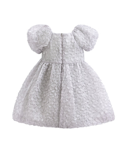Gray Textured Empire Dress