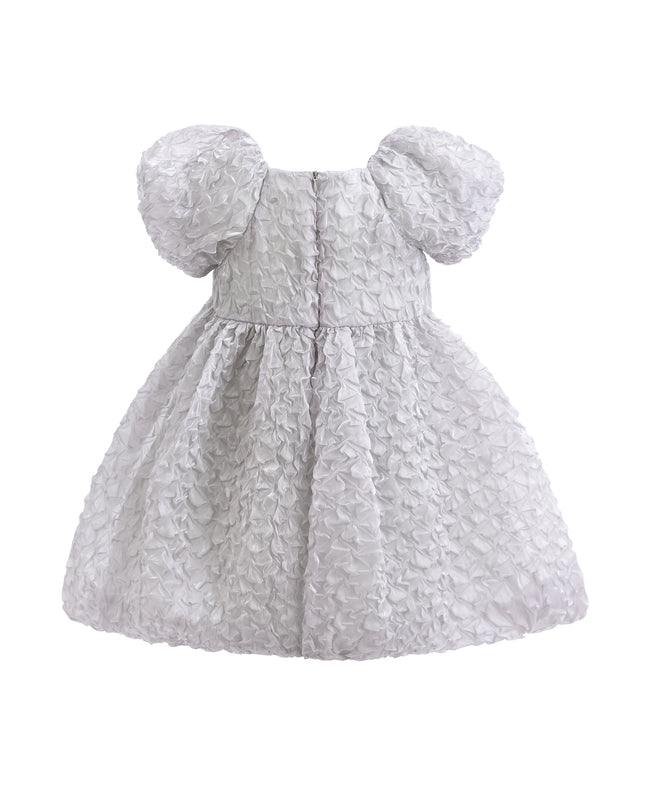 Gray Textured Empire Dress
