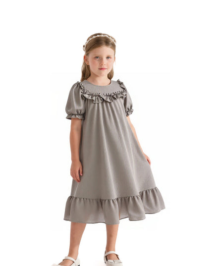 Gray Ruffle Berlin Dress