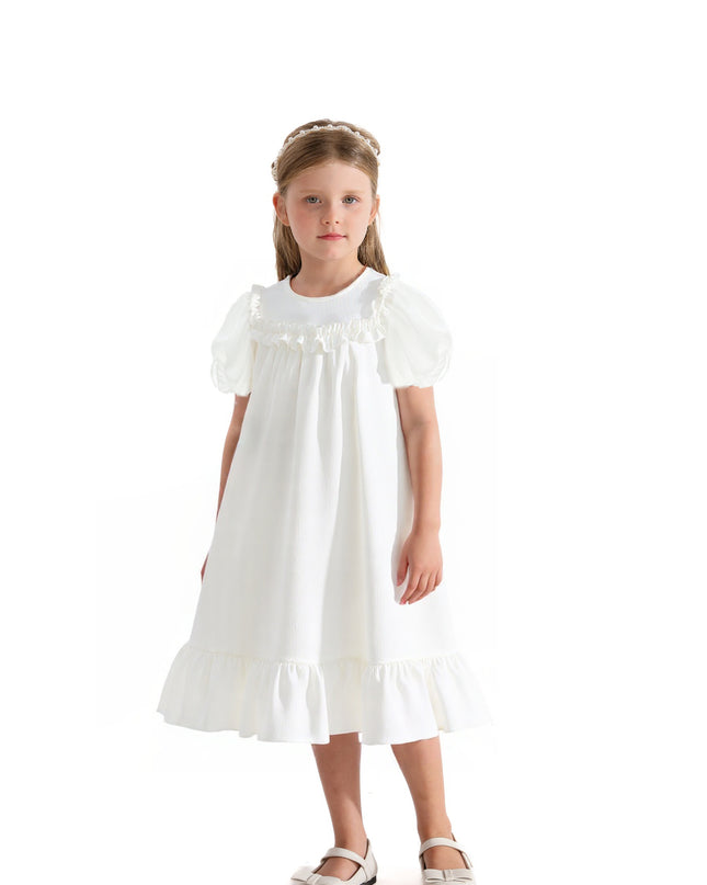 White Ruffle Berlin Dress