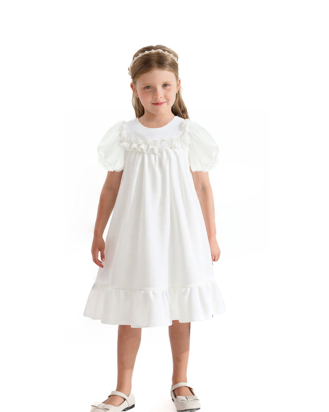 White Ruffle Berlin Dress
