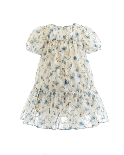 Blue Vienna Floral Dress