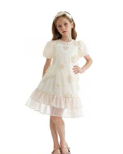 Beige Floral Granada Dress