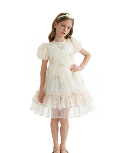 Beige Floral Granada Dress