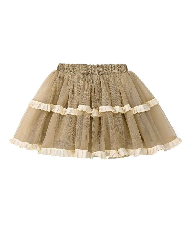 kids atelier sweet cactus Light Brown Lace & Tulle Set