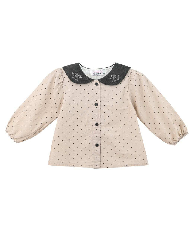 kids atelier sweet cactus Beige Polka Dot Outfit