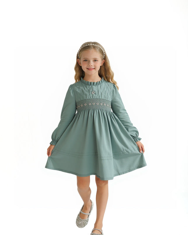 kids atelier sweet cactus Jade Gathered Dress