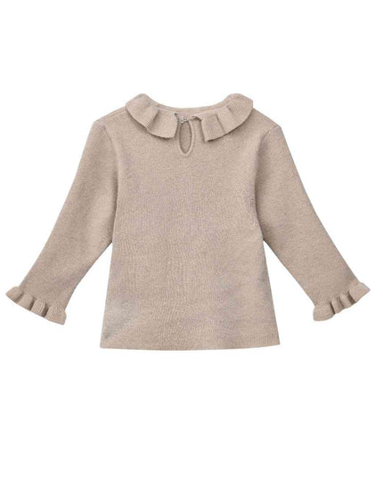 kids atelier sweet cactus Beige Quilted Ruffle Outfit
