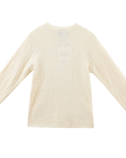 kids atelier sweet cactus Cream Ribbed Sweater with Lace Skirt