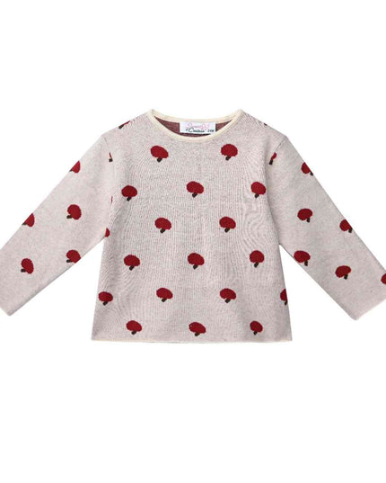 kids atelier sweet cactus Beige Apple Knit Set