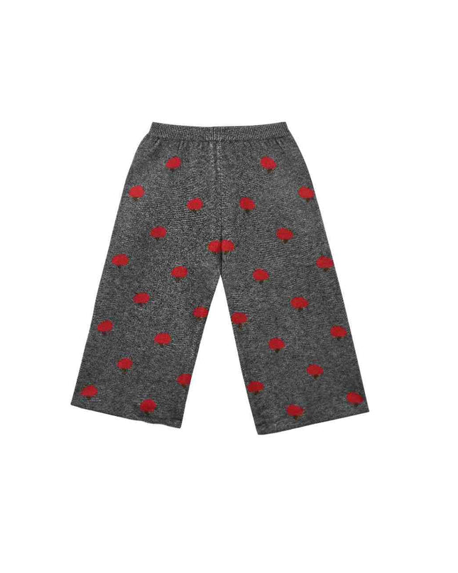 kids atelier sweet cactus Gray Apple Knit Set