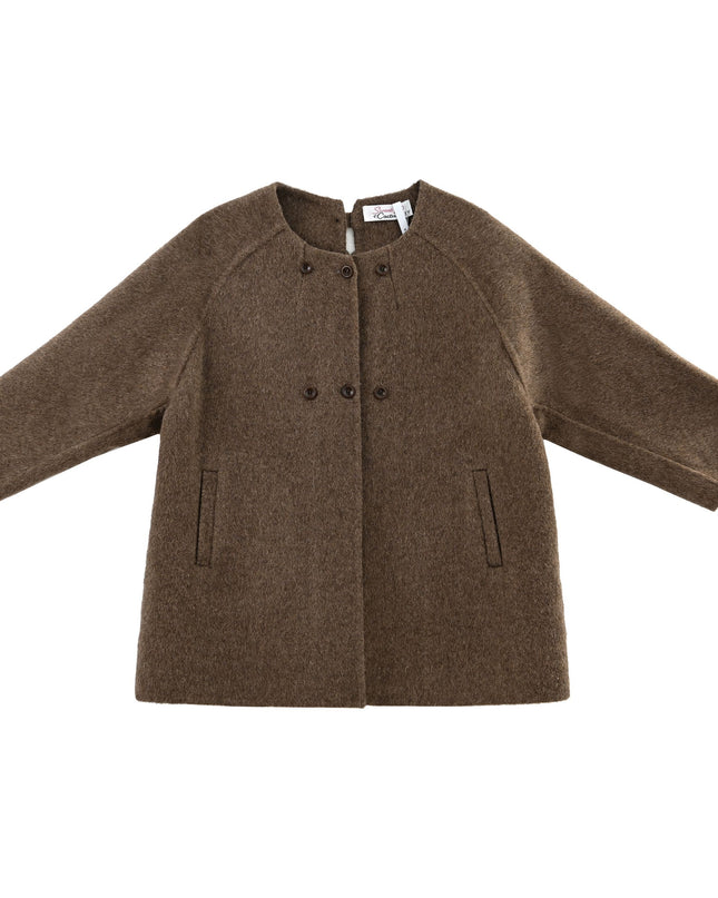 kids atelier sweet cactus Brown Classic Wool Coat
