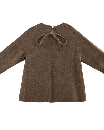 kids atelier sweet cactus Brown Classic Wool Coat