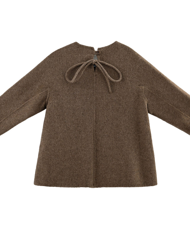 kids atelier sweet cactus Brown Classic Wool Coat