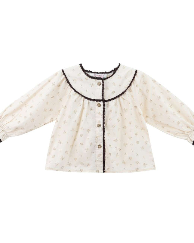 kids atelier sweet cactus Brown Set with Lace Detail