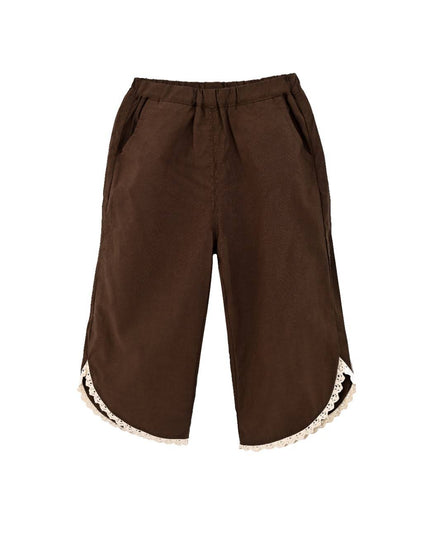 kids atelier sweet cactus Brown Set with Lace Detail
