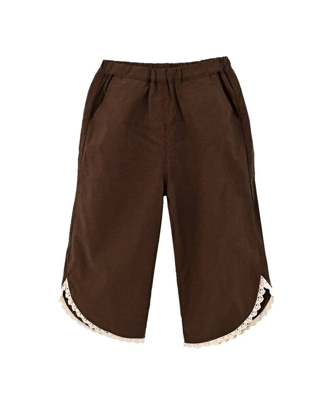 kids atelier sweet cactus Brown Set with Lace Detail