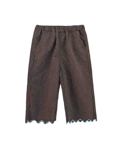 kids atelier sweet cactus Dark Brown Polka Dot Scallop Set